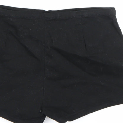 FOREVER 21 Womens Black  Denim Hot Pants Shorts Size M