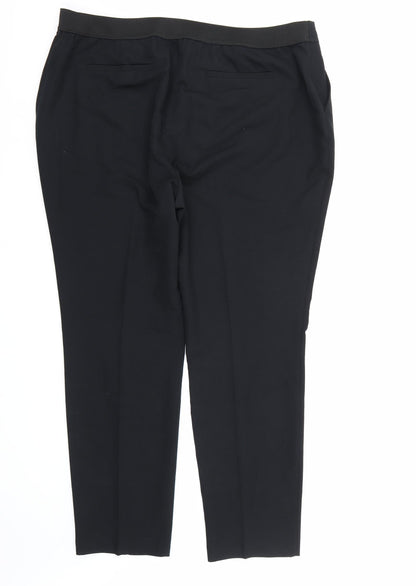 Womens UK Size 20 Bonmarché Regular Fit Dress Pants Black Trousers