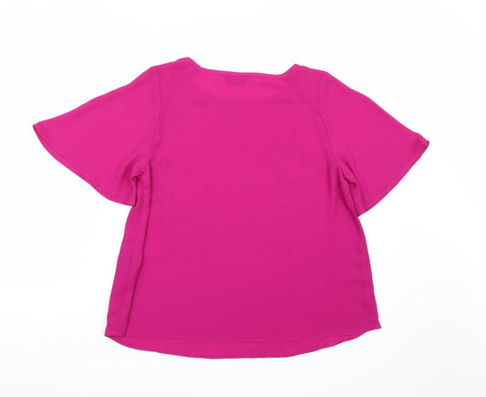 F&F Womens Purple  Chiffon Basic Blouse Size 10