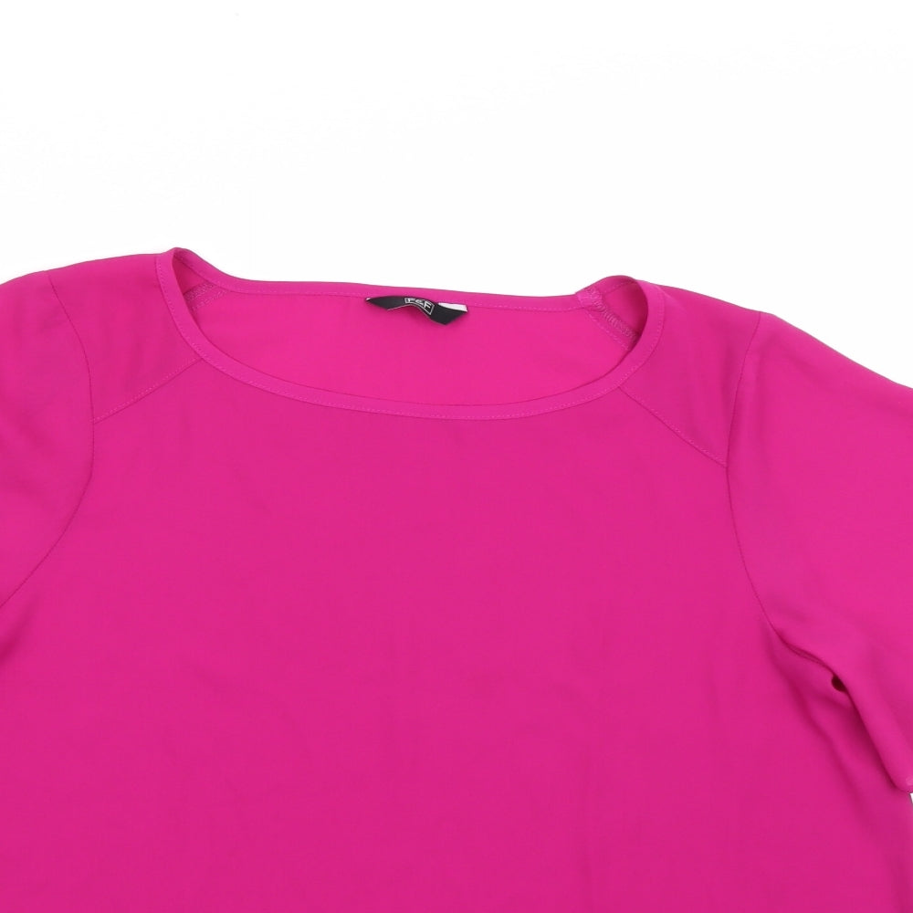 F&F Womens Purple  Chiffon Basic Blouse Size 10