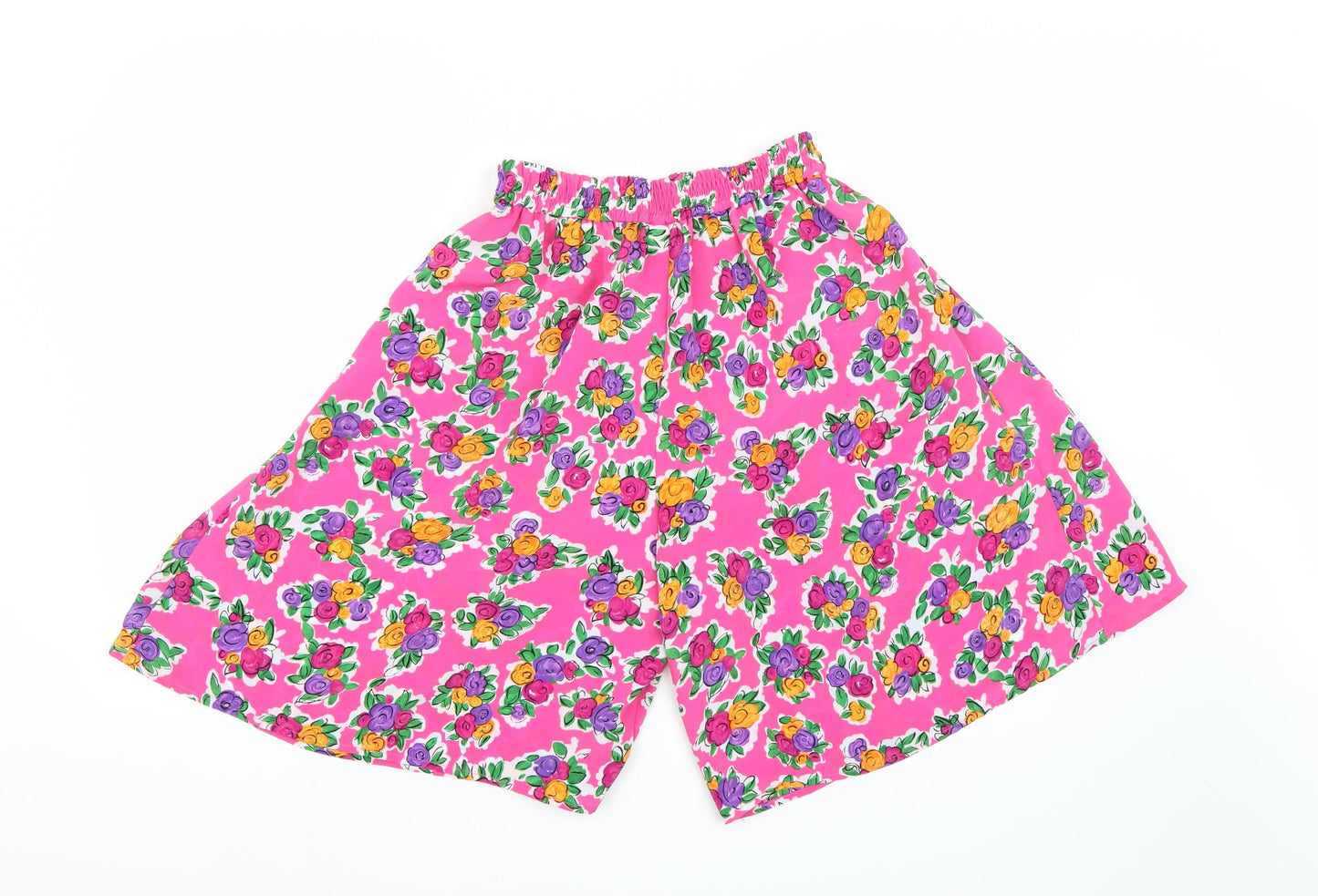 George Womens Pink Fair Isle  Paperbag Shorts Size 10