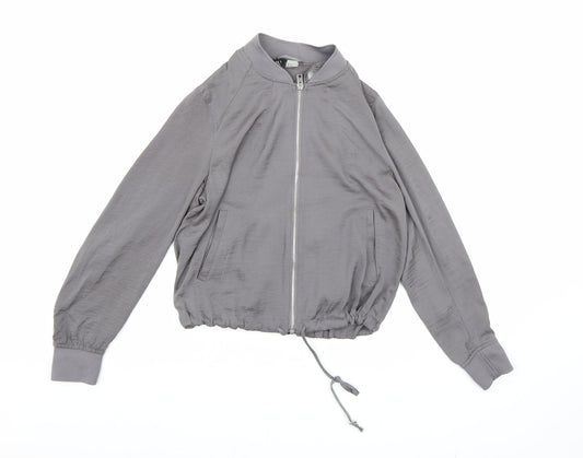 Divided by H&M Womens Grey  Satin Jacket  Size 10