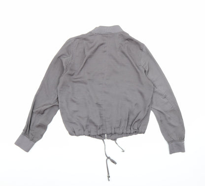 Divided by H&M Womens Grey  Satin Jacket  Size 10