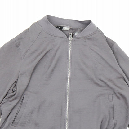 Divided by H&M Womens Grey  Satin Jacket  Size 10