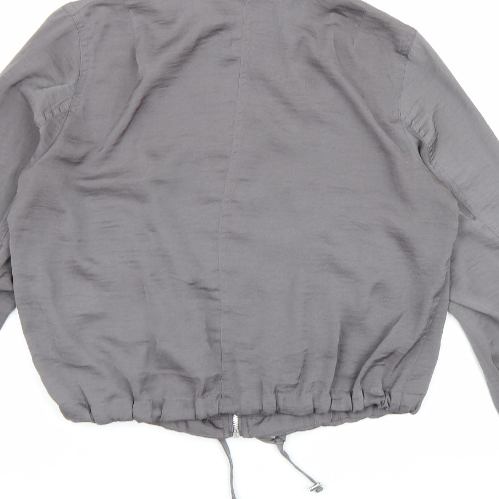 Divided by H&M Womens Grey  Satin Jacket  Size 10