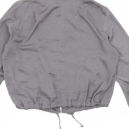 Divided by H&M Womens Grey  Satin Jacket  Size 10