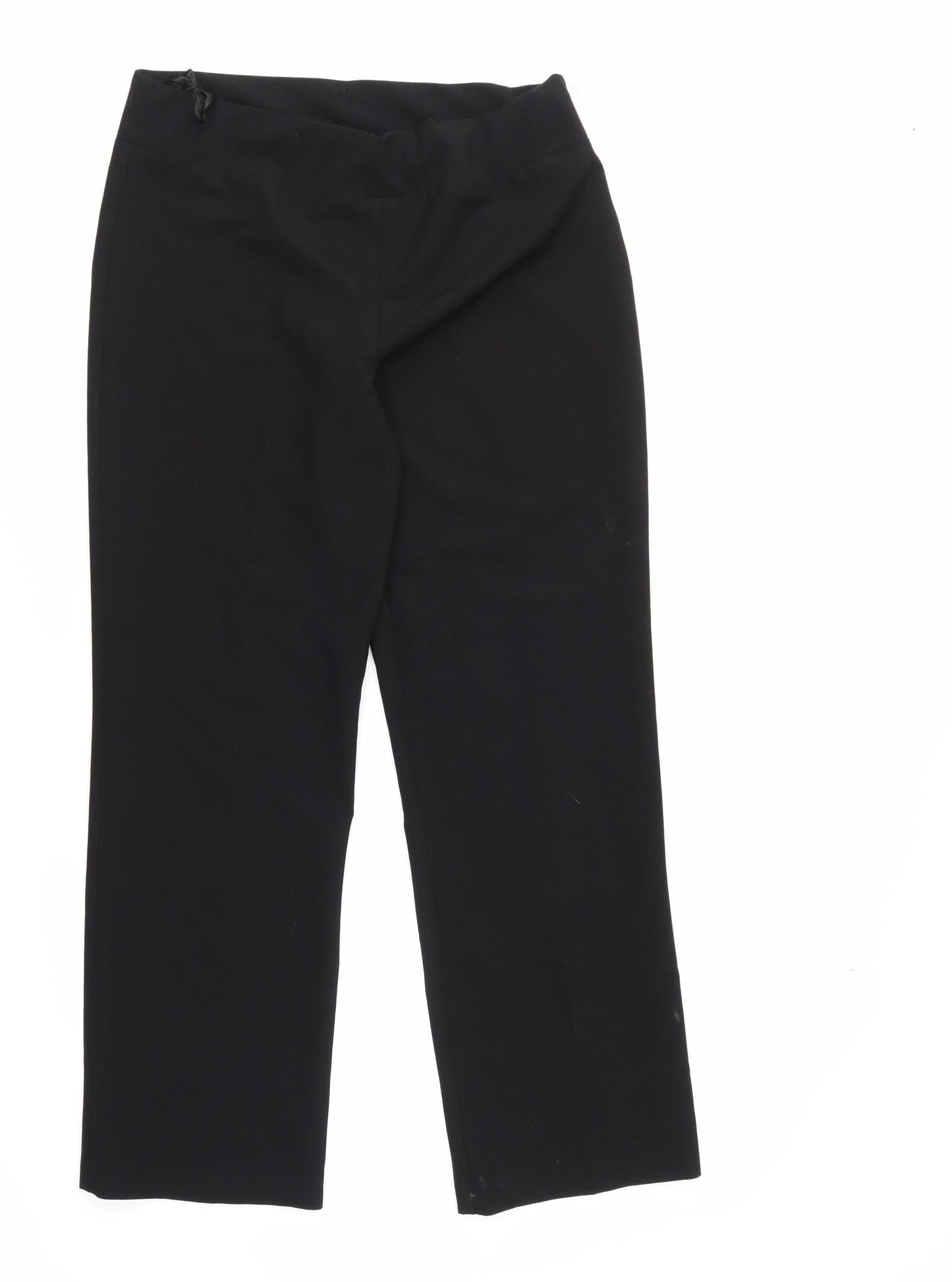 elite Womens Black   Trousers  Size 12 L28 in
