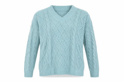 Primark Womens Blue Argyle/Diamond  Pullover Jumper Size S