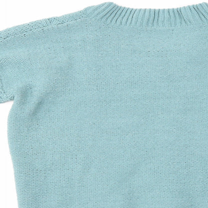 Primark Womens Blue Argyle/Diamond  Pullover Jumper Size S