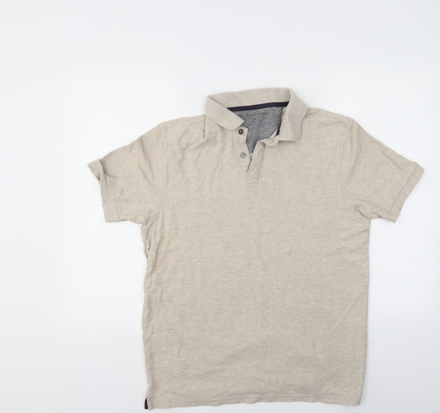 modern essentials Mens Beige    Polo Size M