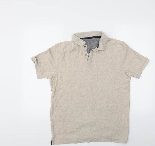 modern essentials Mens Beige    Polo Size M