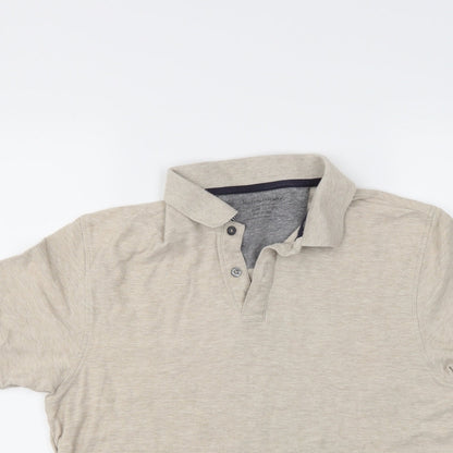 modern essentials Mens Beige    Polo Size M