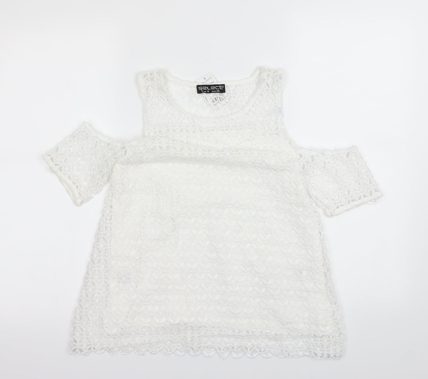 Womens UK Size 8 Select Ivory Basic Blouse