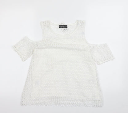 Womens UK Size 8 Select Ivory Basic Blouse