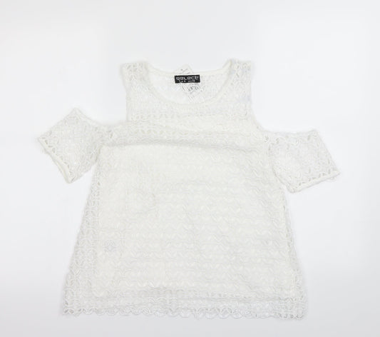 Womens UK Size 8 Select Ivory Basic Blouse