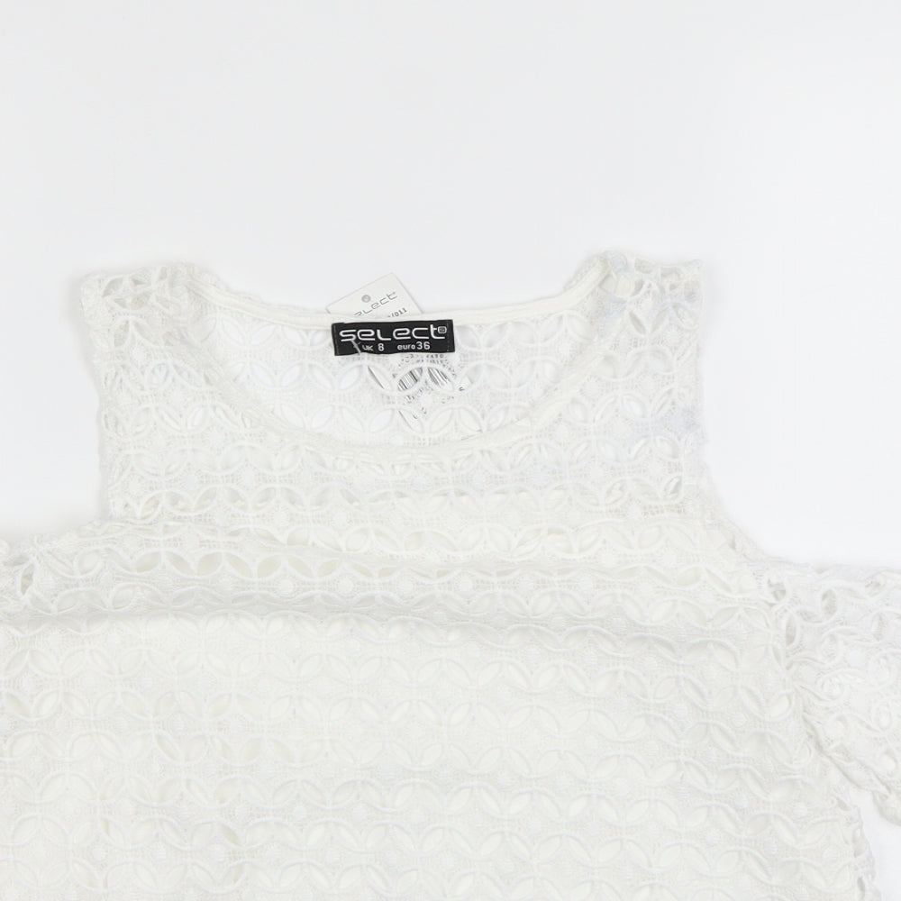 Womens UK Size 8 Select Ivory Basic Blouse