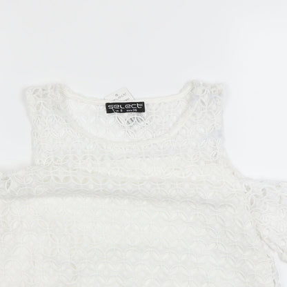 Womens UK Size 8 Select Ivory Basic Blouse