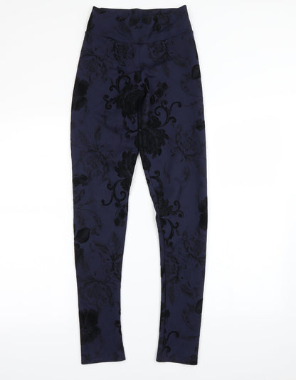 Blonde + Blonde Womens Blue Floral  Jegging Leggings Size 6 L28 in
