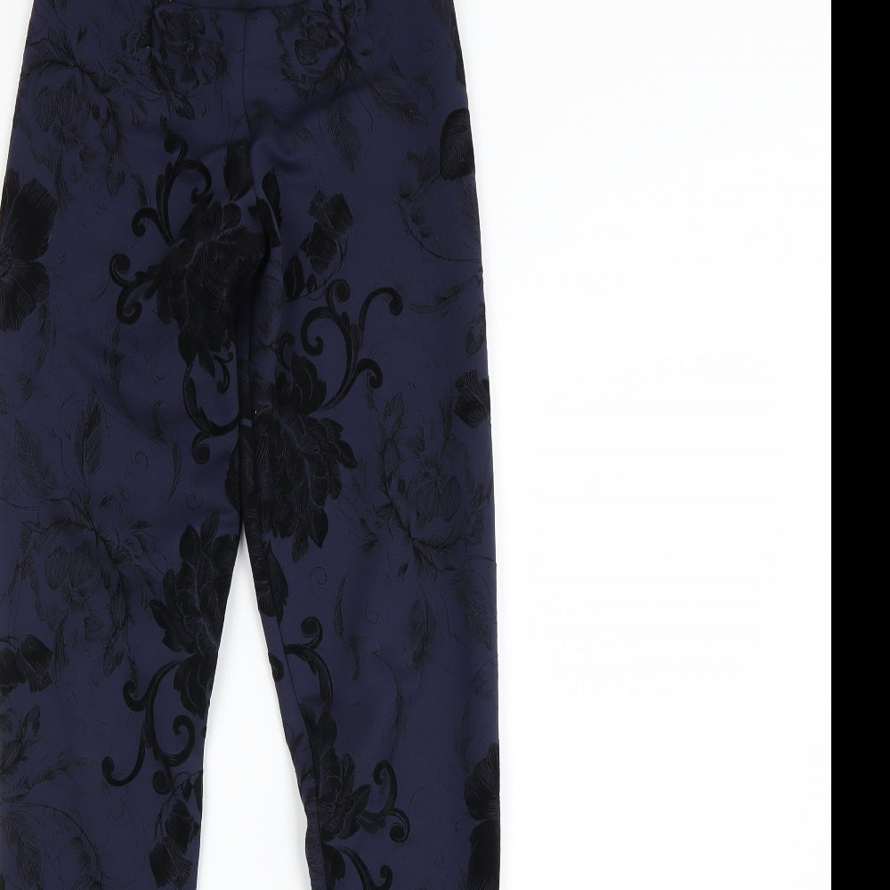 Blonde + Blonde Womens Blue Floral  Jegging Leggings Size 6 L28 in