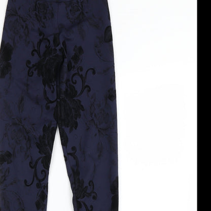 Blonde + Blonde Womens Blue Floral  Jegging Leggings Size 6 L28 in