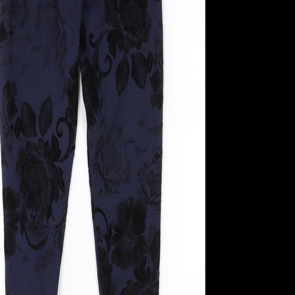 Blonde + Blonde Womens Blue Floral  Jegging Leggings Size 6 L28 in