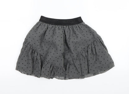 M&S Girls Green Polka Dot  Mini Skirt Size 6-7 Years