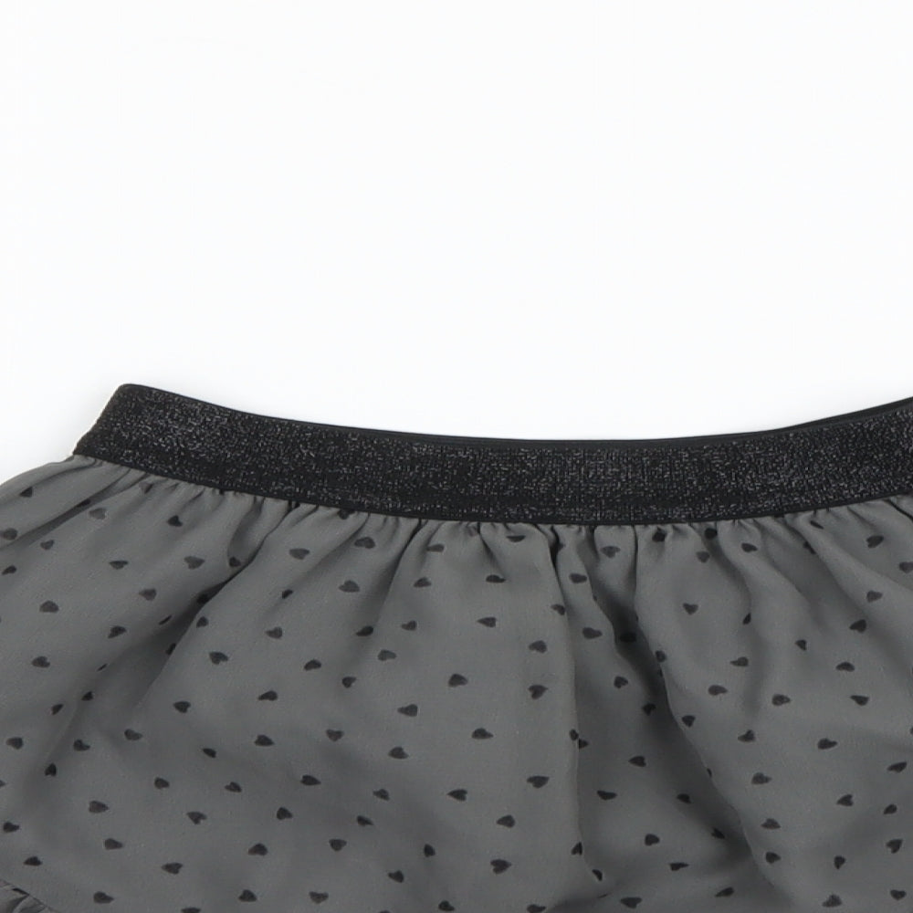 M&S Girls Green Polka Dot  Mini Skirt Size 6-7 Years
