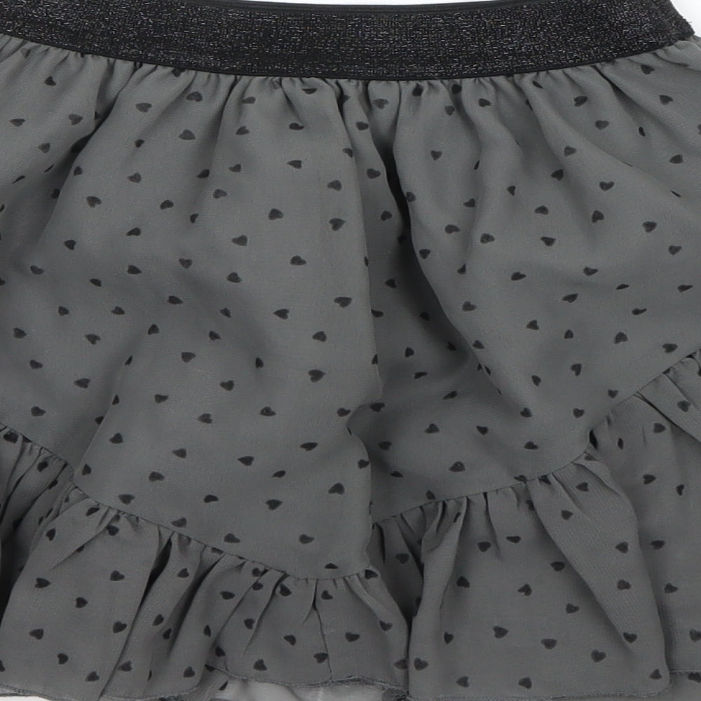 M&S Girls Green Polka Dot  Mini Skirt Size 6-7 Years