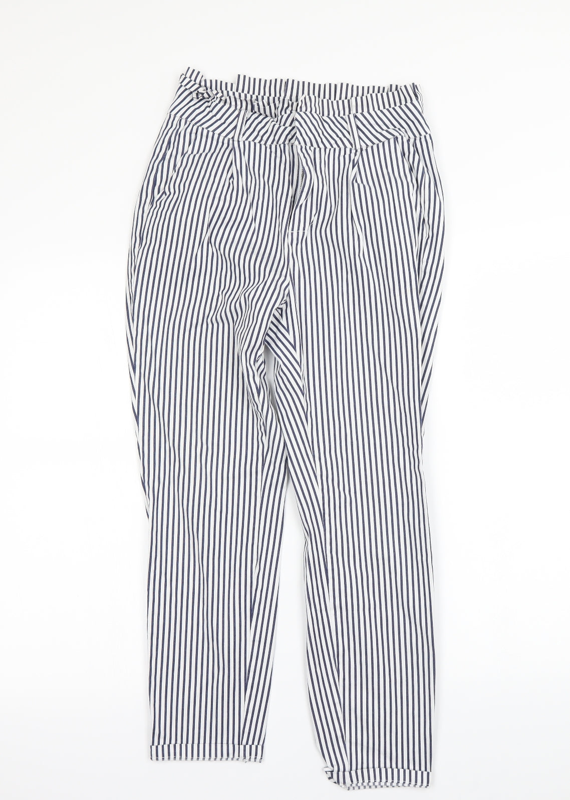 Vera Moda Womens White Striped  Trousers  Size S L28.5 in
