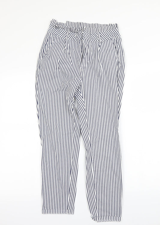 Vera Moda Womens White Striped  Trousers  Size S L28.5 in