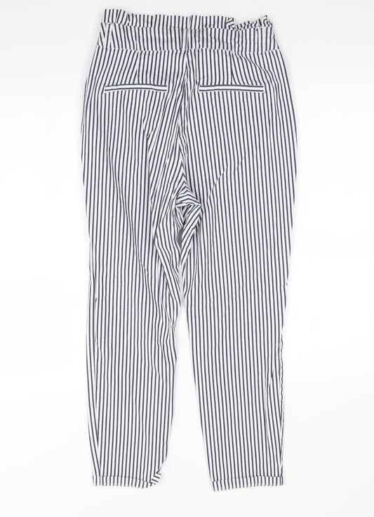 Vera Moda Womens White Striped  Trousers  Size S L28.5 in