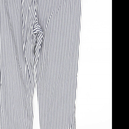 Vera Moda Womens White Striped  Trousers  Size S L28.5 in