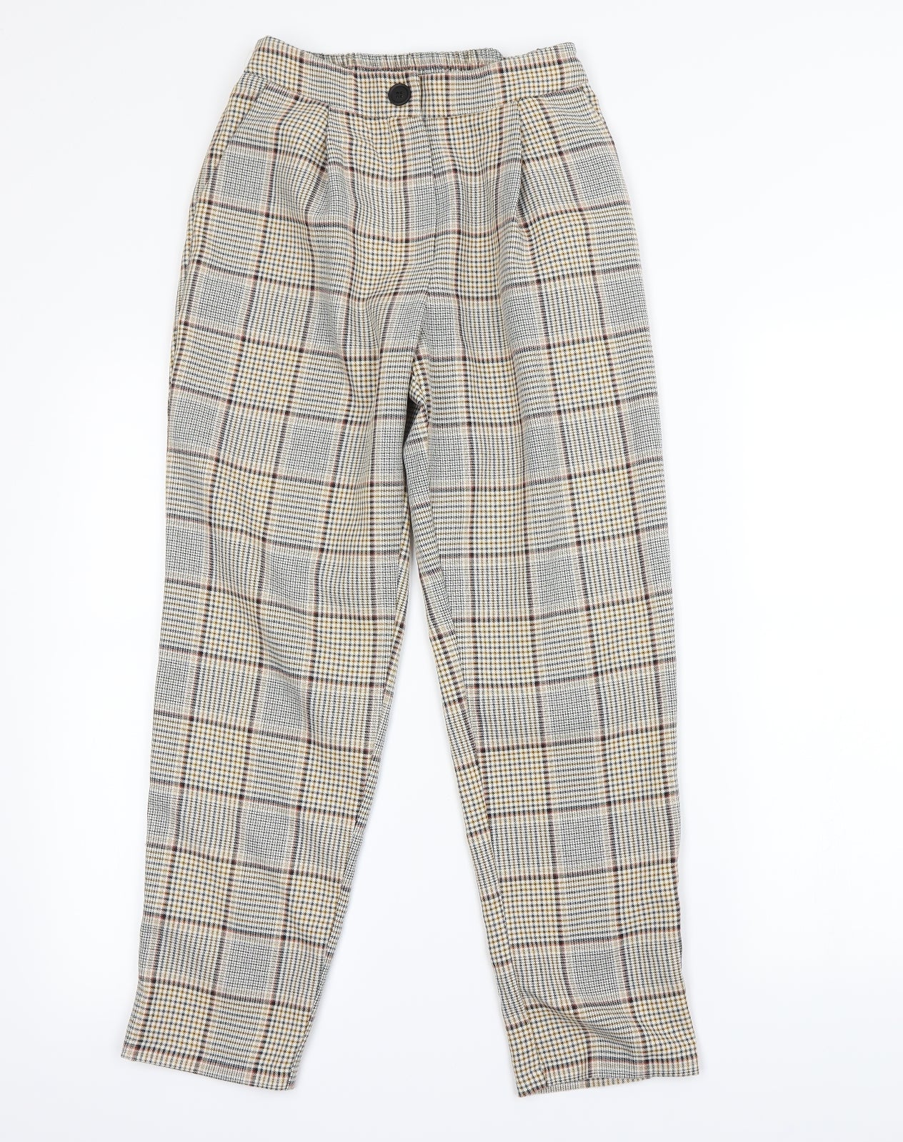 New Look Womens Multicoloured Check  Dress Pants Trousers Size 6 L28 in