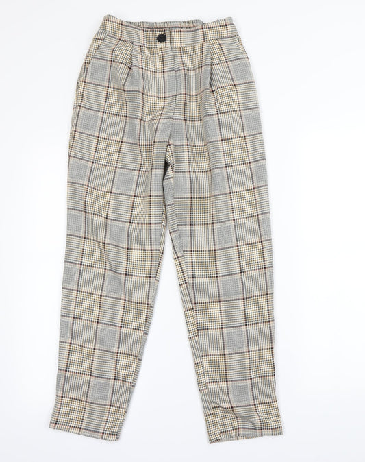 New Look Womens Multicoloured Check  Dress Pants Trousers Size 6 L28 in