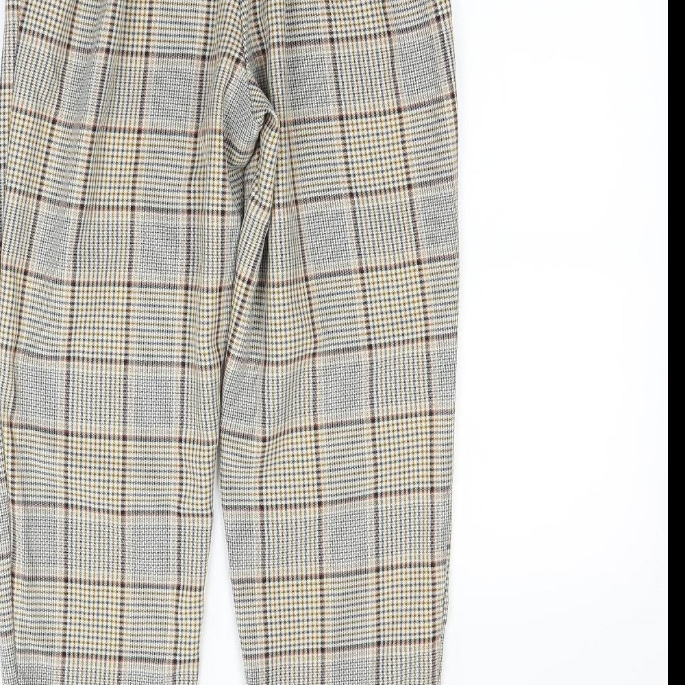 New Look Womens Multicoloured Check  Dress Pants Trousers Size 6 L28 in