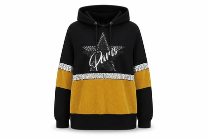 HORA Womens Black   Pullover Hoodie Size M