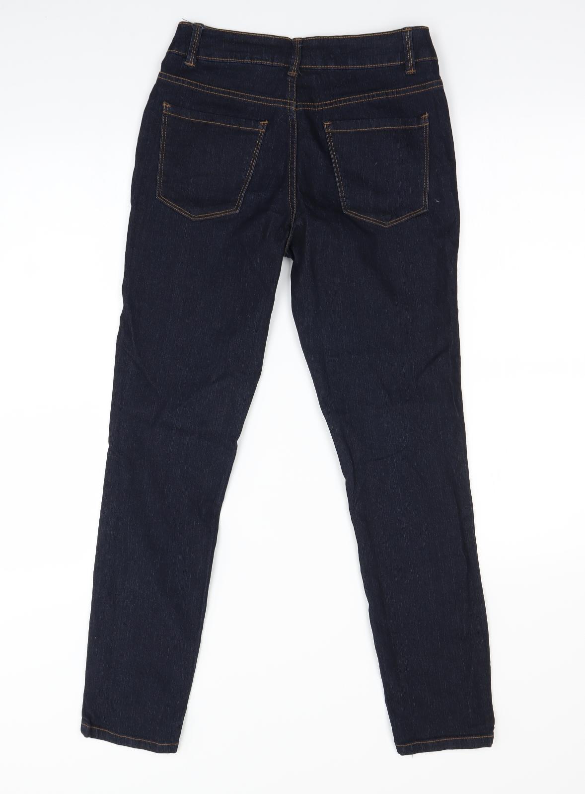 Womens UK Size 6 Preworn Regular Fit Skinny Blue Jeans