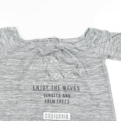 Papaya Womens Grey   Basic T-Shirt Size 10