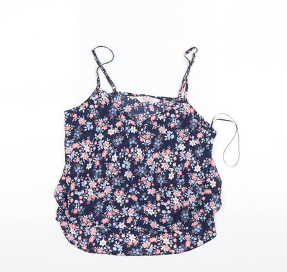 Miss Selfridge Womens Blue Floral  Camisole Blouse Size 8