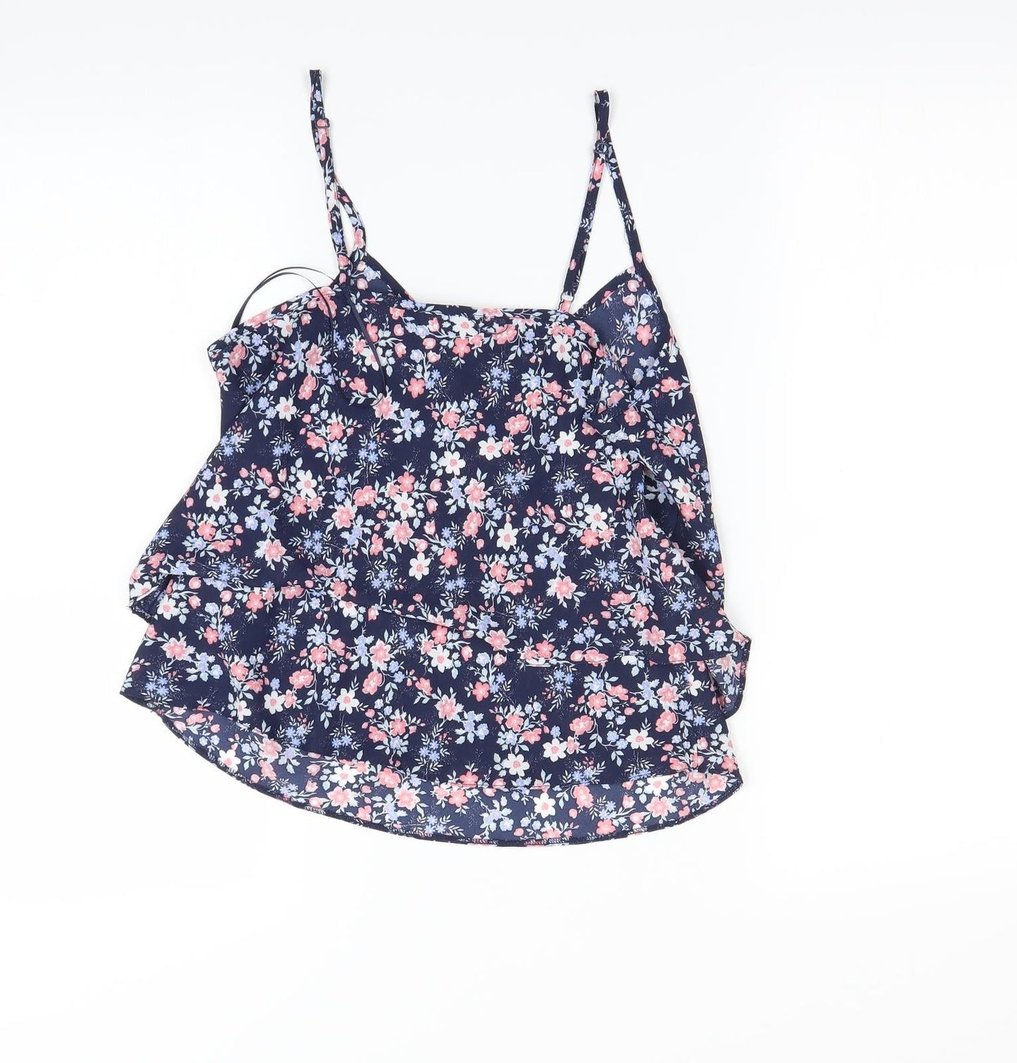 Miss Selfridge Womens Blue Floral  Camisole Blouse Size 8