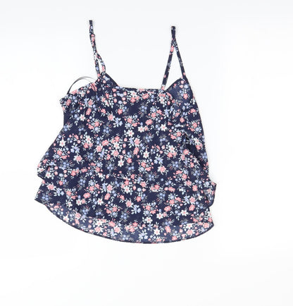 Miss Selfridge Womens Blue Floral  Camisole Blouse Size 8