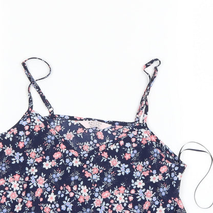 Miss Selfridge Womens Blue Floral  Camisole Blouse Size 8