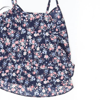 Miss Selfridge Womens Blue Floral  Camisole Blouse Size 8