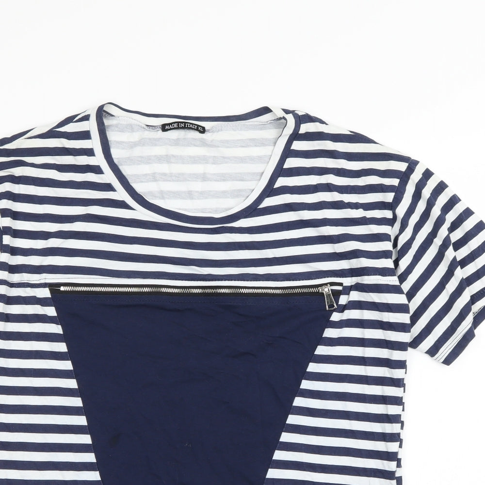 Womens UK Size XL Preworn Blue Basic T-Shirt
