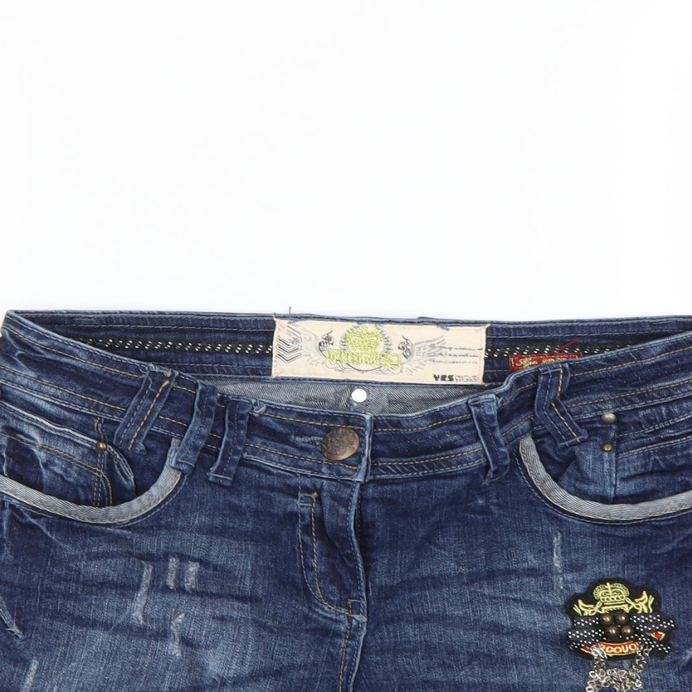 Womens UK Size 10 Yes Yes Regular Fit Cut-Off Shorts