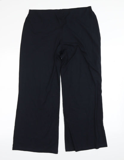 m&S Womens Blue   Trousers  Size 18 L26.5 in