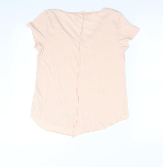 Womens UK Size XS Hollister Pink Basic T-Shirt