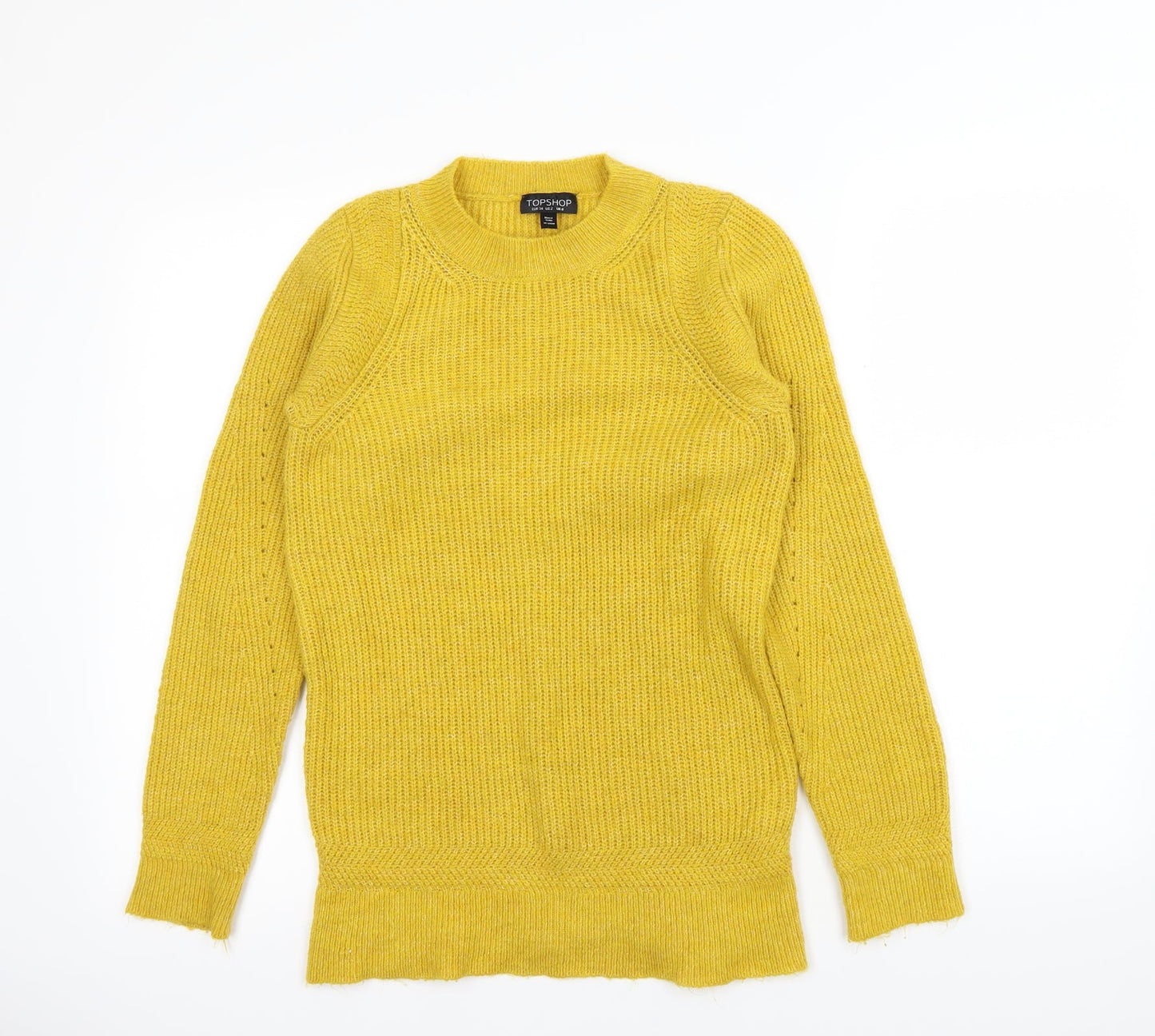 Topshop Womens Yellow   Pullover Jumper Size 6