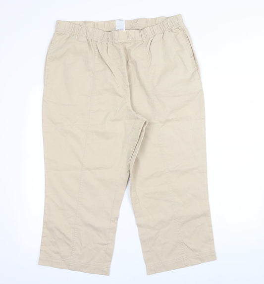 Damart Womens Beige   Trousers  Size 20 L22 in