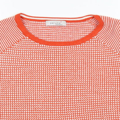Marks & Spencer Womens Orange Polka Dot  Pullover Jumper Size 14